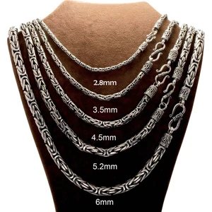 Encili Silver 925 Ayar Gümüş  55 cm Kancalı Model Erkek Kral Zincir Kolye