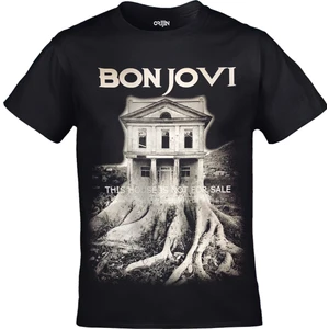 Orijin Tekstil Bon Jovi - This House Is Not For Sale Unisex Baskılı Siyah Tshirt