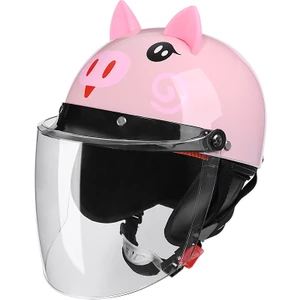 GZPLZ Çocuk Motosiklet Bisiklet Kaskı - Pembe (Yurt Dışından)