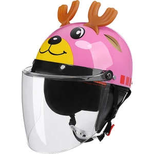 GZPLZ Çocuk Motosiklet Bisiklet Kaskı - Pembe (Yurt Dışından)