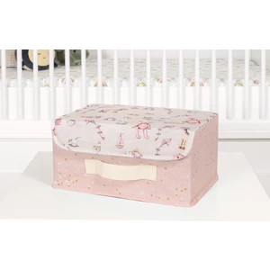 Morbebe Bebek Kapaklı Çamaşır Saklama Düzenleme 30X22X15 cm (Pembe)