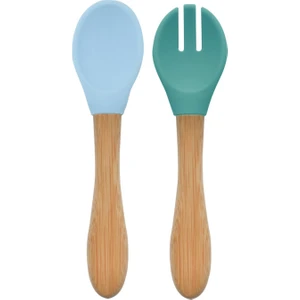 Mama Kaşığı + Çatal - Mineral Blue / Aqua Green