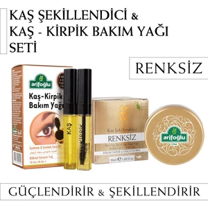 Kaş Kirpik Bakım ve Kaş  Şekillendirici Renksiz Seti