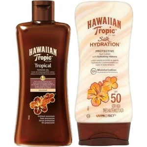 Hawaiian Tropic Hindistan Cevizi Tropikal Yoğun Bronzlaştırıcı Yağ 200ML + Güneş Losyonu Spf 50+ 180 ml