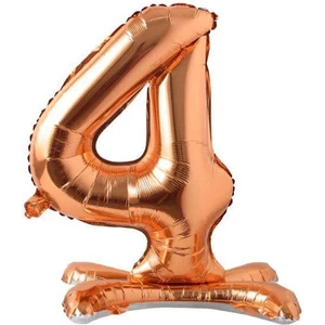 Partipan Ayaklı 4 Rakam Bronze Folyo Balon