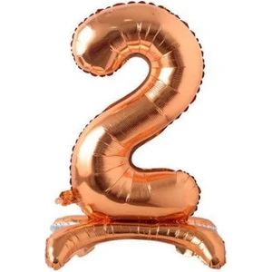 Partipan Ayaklı 2 Rakam Bronze Folyo Balon