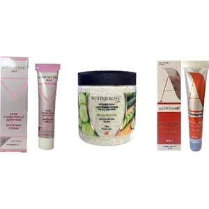 Winter Rose Achroactive Max 45ML + Winter Rose Salatalık Özlü Peeling 500GR + Achrowell Krem 45ML