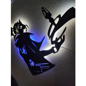 Valorant Jett LED Işıklı Ahşap Tablo