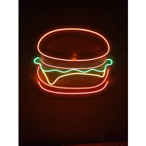 Hamburger Burger Neon LED Tabela Duvar Dekoru
