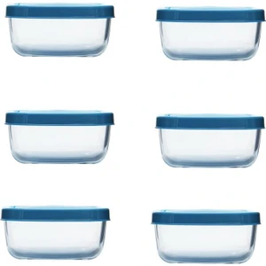 Snowbox 6 Lı Cam Saklama Kabı - Kahvaltılık 420 cc Mavi 53733
