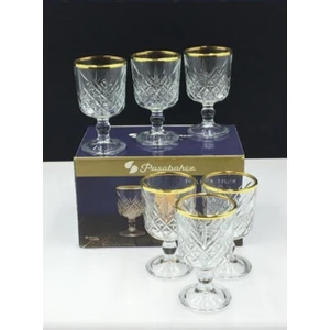 Timeless Gold 6 Lı Ayaklı Kahve Yanı Küçük Su Bardağı 51718