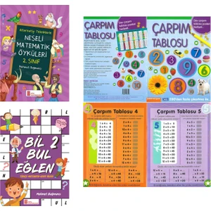Ata Yayıncılık 2.Sınıf Neşeli Matematik Öyküleri -Bil Bul Eğlenelim - Çarpım Tablosu Seti