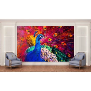 Orhun Store Tavus 3D Poster - 3 Boyutlu Tek Parça Duvar Kağıdı