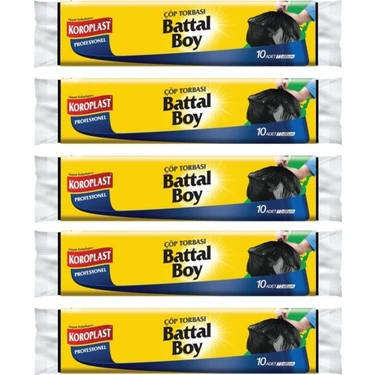 Koroplast Profesyonel 10LU Battal Boy Çöp Torbası x 5