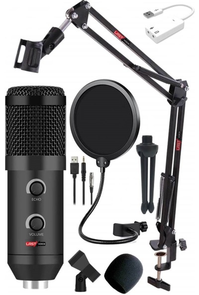 Lastvoice BM300 Usb Condenser Mikrofon Stand ve Filtre (BM800 USB)