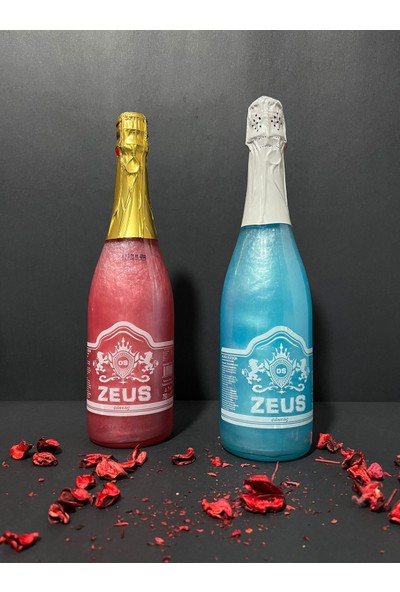 Zeus OS ZEUS Simli Alkolsuz Şampanya Çilek ve Yaban Mersini-Ananas Aromalı Içecek