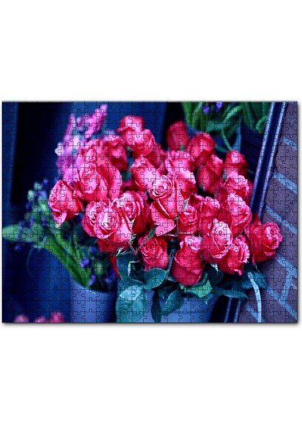 Saksı Içinde Muhteşem Kırmızı Güller 255 Parça Puzzle Yapboz Mdf (Ahşap)