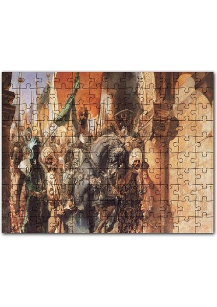 Osmanlı Padişahı Fatih Sultan Mehmet Feti Görseli 1000 Parça Puzzle Yapboz Mdf (Ahşap)