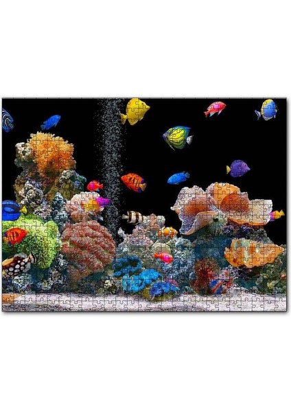 Rengarenk Deniz Akvaryumu 120 Parça Puzzle Yapboz Mdf (Ahşap)