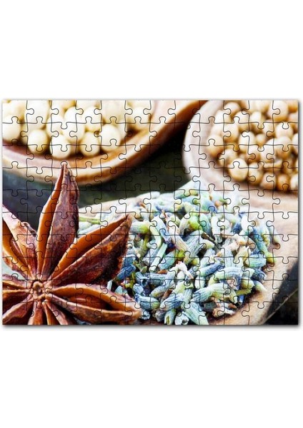 Kaselerde Anason ve Muhtelif Baharatlar 255 Parça Puzzle Yapboz Mdf (Ahşap)