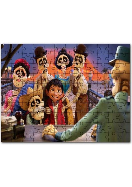 Coco Karakterler Bir Arada 120 Parça Puzzle Yapboz Mdf (Ahşap)