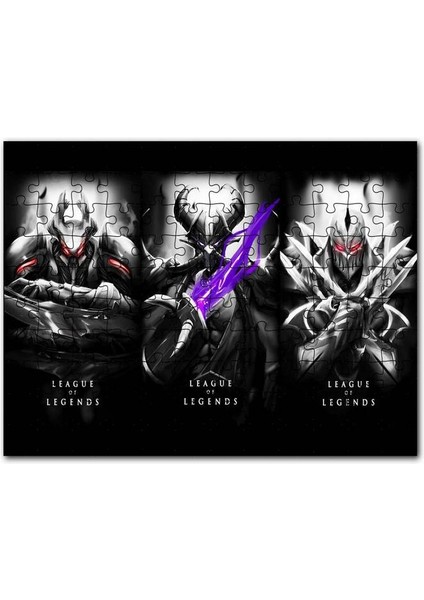 League Of Legends Animasyon Afiş Görseli 120 Parça Puzzle Yapboz Mdf (Ahşap)