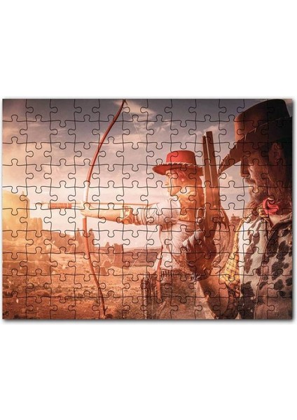 Red Dead Redemption Oyun Posteri 120 Parça Puzzle Yapboz Mdf (Ahşap)