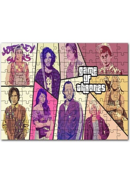 Taht Oyunları Gta Görsel 120 Parça Puzzle Yapboz Mdf (Ahşap)