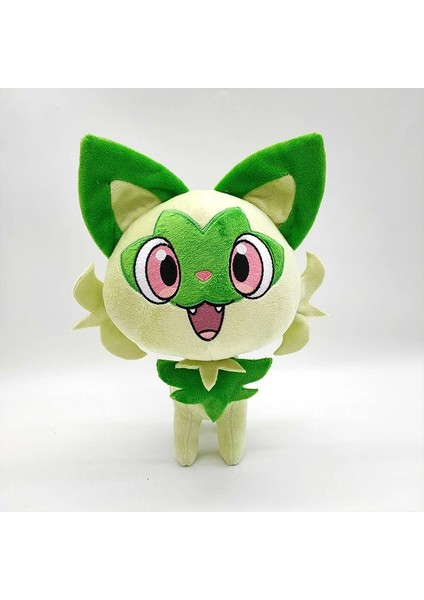 Takara Tomy Pokemon Yeni Sprigatito Peluş Yeşil Yeni Yaprak Kedi Peluş Oyuncak Oyunu Pokemon Periferik Bebek (Yurt Dışından)