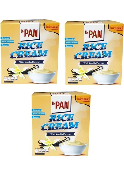 Dr Pan Rice Cream Vanilyalı 400 Gr 3 Adet