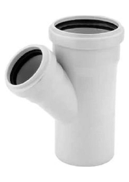 Kalde 110X75 3.2 Pvc-U Tek Çatal(45 Derece)