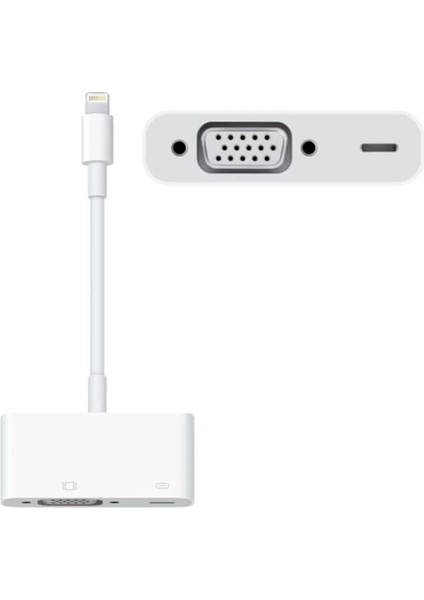 Lightning Uyumlu To VGA 1080P Full Hd Apple Iphone Ipad Ipod Çevirici Dönüştürücü Adaptör