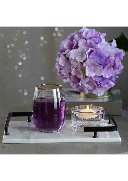 Mermer Beyaz Siyah L Dizayn Tepsi 30 x 20 cm fiyatları