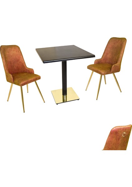 Karanfil Gold Werzalit Kare - Çırağan Gold Fiskos Seti (80X80) - Kiremit