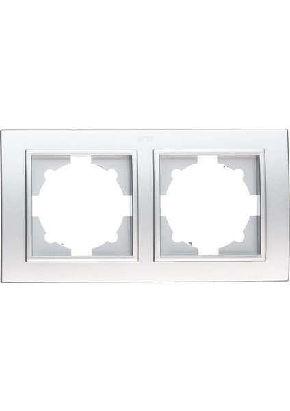 Zena Metalik Gri 2li Çerçeve Elbi