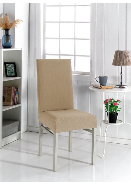 Sandalye Kılıfı Likralı ,lastıklı ,yıkanabilir Piti Kare Desen 1 Adet