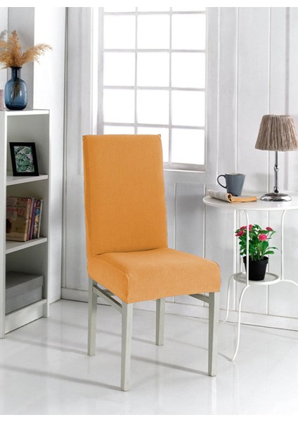 Sandalye Kılıfı Likralı ,lastıklı ,yıkanabilir Piti Kare Desen 1 Adet