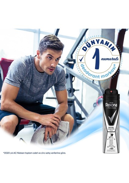 Men Deodorant Invisible On Black & White Clothes 150 ml x 3 Adet