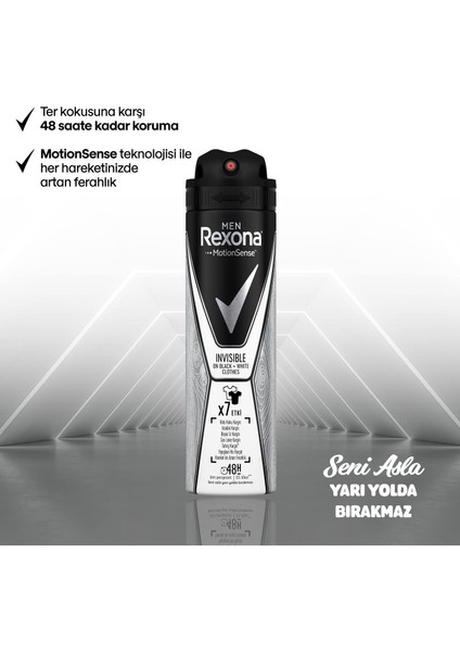 Men Deodorant Invisible On Black & White Clothes 150 ml x 3 Adet