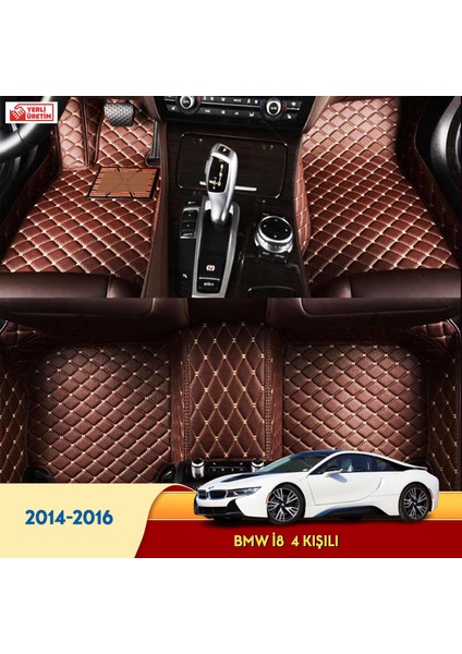 MİREN Bmw İ8 2014-2016 4 kişili Uyumlu 5d Havuzlu Suni Deri OTO PASPAS
