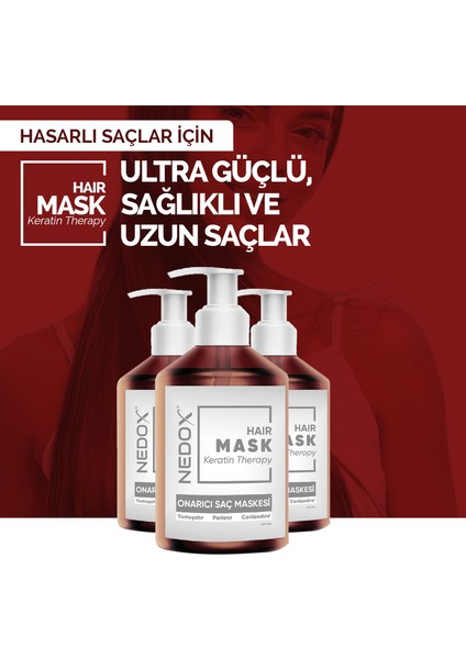 Saç Bakım Maskesi Besleyici Koruyucu Onarıcı Saç Maskesi 400 ml Yoğun Parlaklık /kolay Tarama