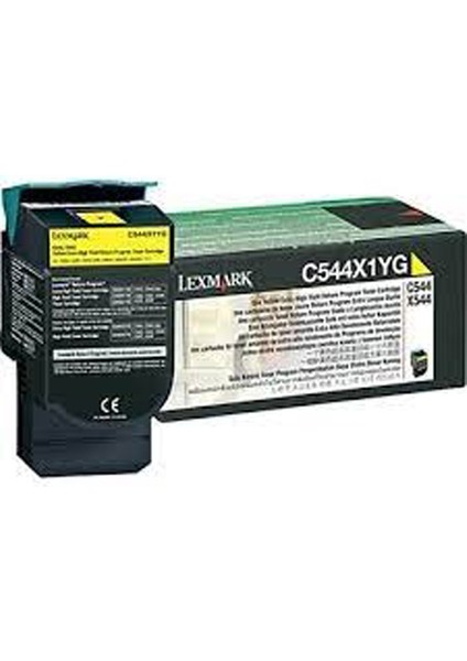 (C544) C544X1YG Sarı Orjinal Toner Lexmark C544