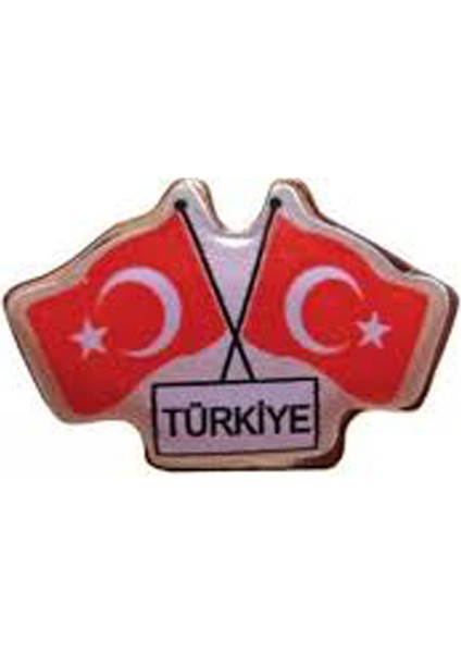 Ikili Türkiye Bayraklı Rozet 12'li Paket
