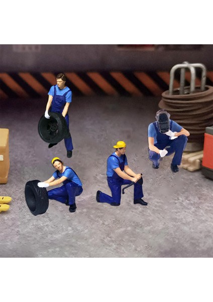 Reçine 1/64 Tiny Insanlar Diorama Sahne Düzeni Mikro Peyzaj Aksesuarları Mavi B (Yurt Dışından) modelleri