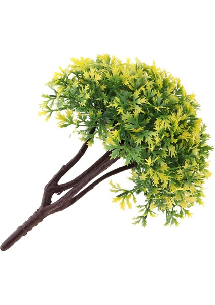 1/40 Ölçekli Peri Bahçe Ağacı Mikro Peyzaj Mikro Bonsai Demiryolu Dekorasyon Sarı-Yeşil (Yurt Dışından)