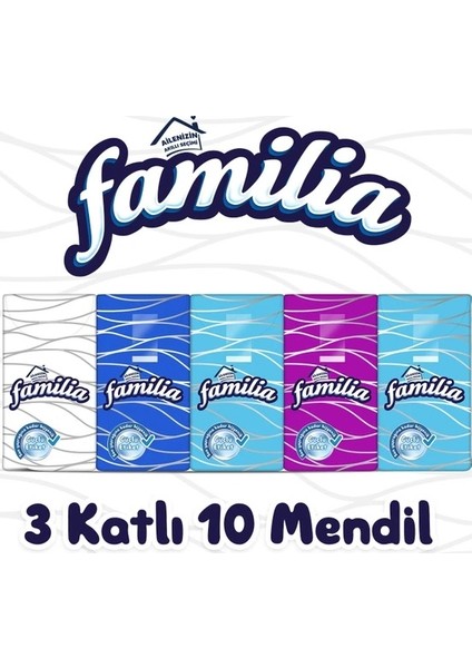 Mendil 3 Katli 10 Paket x 10 Adet = 100 Paket Çep Mendili Diğerlerinden Daha Yumuşak