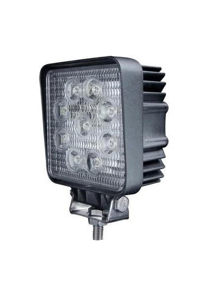 Kare LED Far 9x3 Watt Aliminyum Gövde 10V-80V Volt Dc