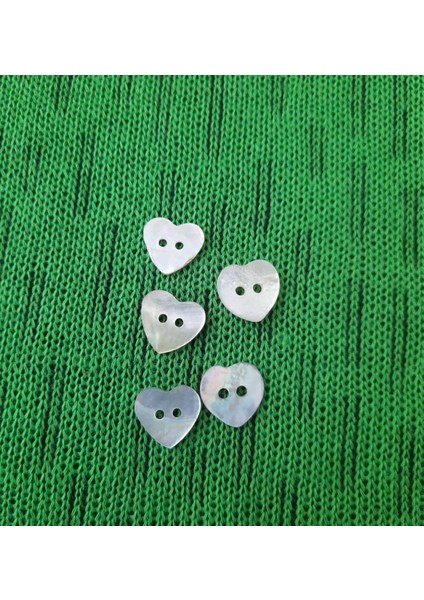 Sedef Kalp Düğme 1 Paket5 Adet
