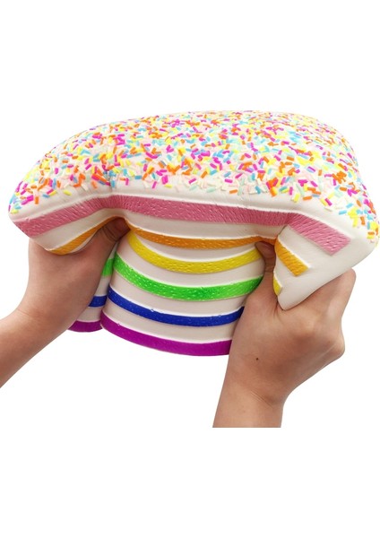 Jumbo Rainbow Üçgen Kek Oyuncak Oyuncak Yavaş Yükselen Stres Relif Oyuncakları Çocuklar Için (Yurt Dışından)