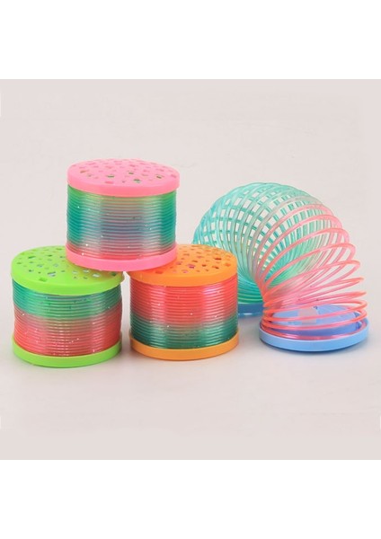 10 Pcs Magic Starry Sky Projeksiyon Gökkuşağı Dairesi Flash Istifleme Çemberi, Rastgele Renk Teslimat (Yurt Dışından)